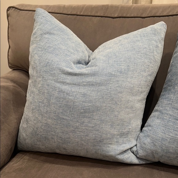 Two Elegant Blue Throw Pillows - Picture 2 of 3
